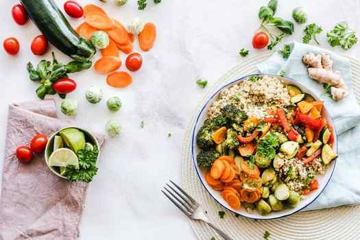 Food photography with DIY background from vinyl contact sheet 