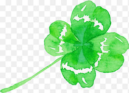 Four-leaf clover Green, Hand painted green clover, love, watercolor Painting png thumbnail