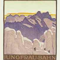 Jungfrau-bahn, Poster Advertising The Jungfrau Mountain Railway by Emil Cardinaux