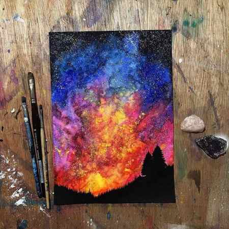 acrylic-galaxy-painting-ideas