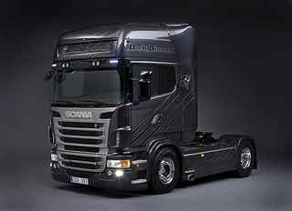 black Scania freight truck, Tractor, R620, Scania Trucks, Chrome wheels HD wallpaper