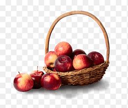 The Basket of Apples, Delicious apple basket weaving, food, green Apple png thumbnail