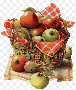 Watercolor painting The Basket of Apples Varenye Decoupage, fruits basket, watercolor Painting, natural Foods png thumbnail