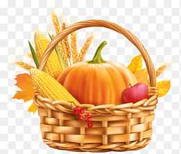 basket of corns, squash, and apple, Thanksgiving Greeting card Wish Birthday Public holiday, Autumn Harvest Basket, food, orange png thumbnail