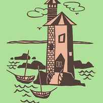 Illustration of lighthouse by CSA Images