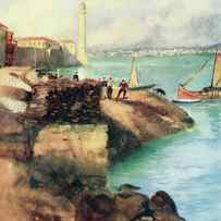 Constantinople 1906 Seraglio Lighthouse by Warwick Goble