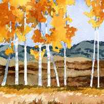 Aspen Trees by David Rogers