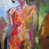 Nude In The Greenhouse by Linda Monfort