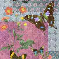 Four Butterfly Patch Blue by JQ Licensing