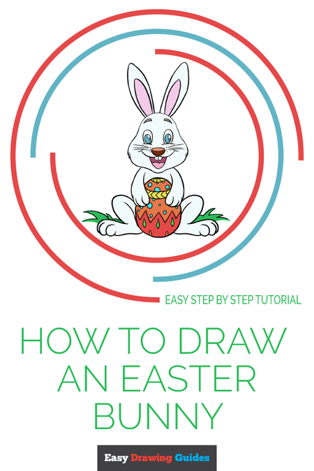 how to draw an Easter bunny - pinterest image