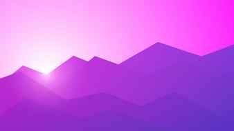 Vector polygonal mountains illustration