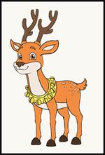 How to Draw a Cartoon Reindeer