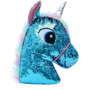 Sequins Unicorn Head Plush