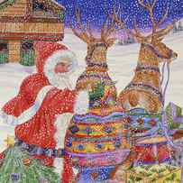 Father Christmas Loading his Sleigh by Catherine Bradbury