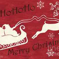 Santa and Reindeer Sleigh by Debbie DeWitt