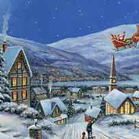 Christmas Town Panorama by John Zaccheo- Exclusive