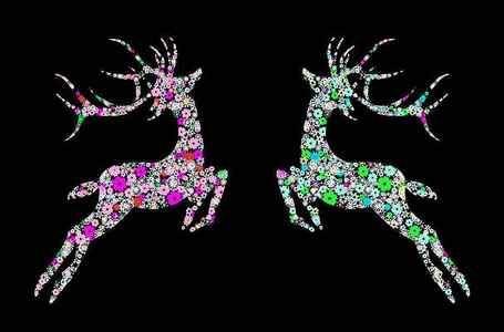 Wall Art - Painting - Reindeer design by snowflakes by Setsiri Silapasuwanchai