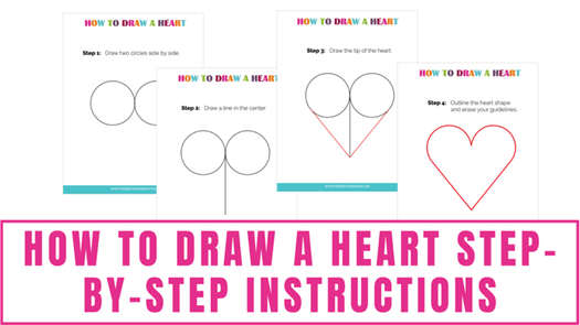 Learn how to draw a heart step by step. Instructions like these are easy to follow.