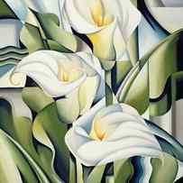 Cubist lilies by Catherine Abel