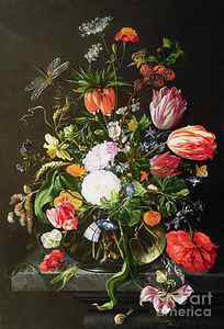 Wall Art - Painting - Still Life of Flowers by Jan Davidsz de Heem