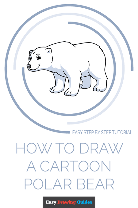 How to Draw a Cartoon Polar Bear Pinterest Image