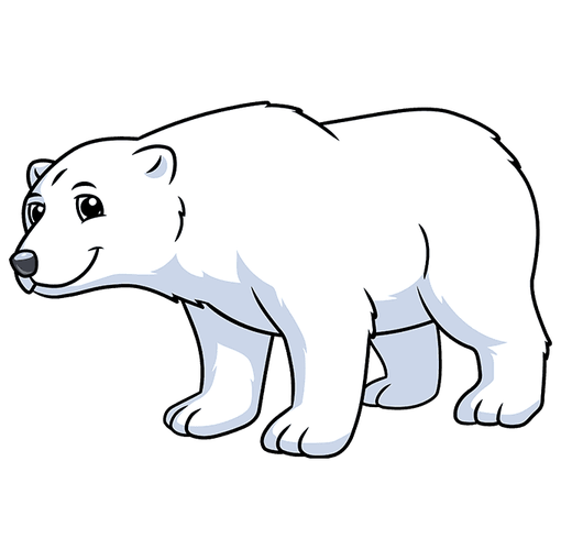 Complete Cartoon Polar Bear drawing