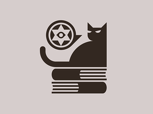 Familiar black cat books cat familiar knowledge logo magic occult s spell summon witchcraft