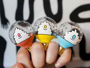 Yeti Bulbs   glass lightbulb posca yeti