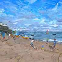 Beach cricket by Andrew Macara