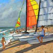 Sailboats Garrucha Spain by Andrew Macara