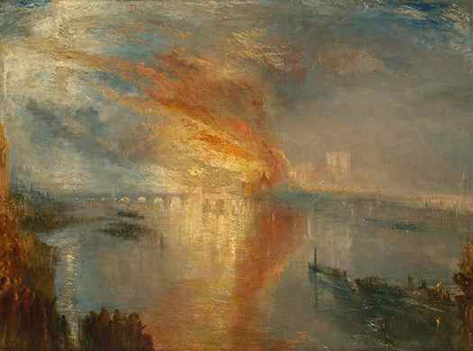 Joseph Turner, The Burning of the Houses of Parliament, London, 1834