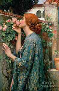 Wall Art - Painting - The Soul of the Rose by John William Waterhouse