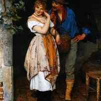 Couple Courting, 1887 by Eugen von Blaas by Eugen von Blaas