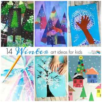 16 Winter Art Projects for Kids - A selection of gorgous snowy Winter art projects for kids using various process art tehniques to keep the kids busy this Winter.