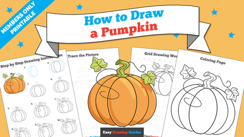 Printables thumbnail: How to Draw a Pumpkin