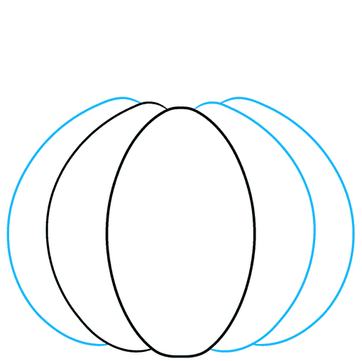 pumpkin step-by-step drawing tutorial: step 02