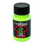 Акриловая краска Cadence Fabric Glow In The Dark Paint. Dark Green F01