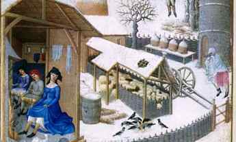 the Limbourg brothers’ illustration for February