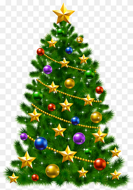 Christmas tree decoration, Christmas tree Christmas Day Santa Claus, Christmas Tree with Stars, decor, christmas Decoration, christmas Lights png thumbnail