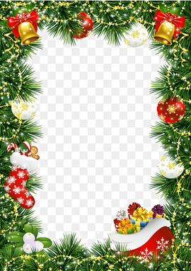 Santa Claus Christmas decoration frame Christmas tree, Christmas decoration, holidays, decor, branch png thumbnail