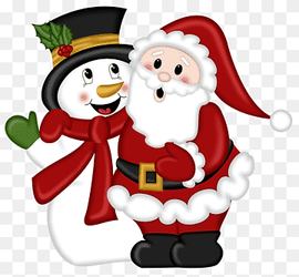 Santa Claus Reindeer Christmas, Santa Claus and snowman, painted, holidays, hand png thumbnail