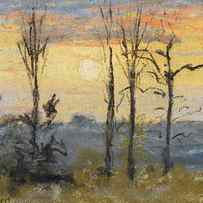 Sunset by Camille Pissarro