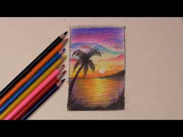 Pencil color sunset Virtual McArt