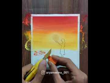 how to draw sunset drawing easy soft pastels shorts