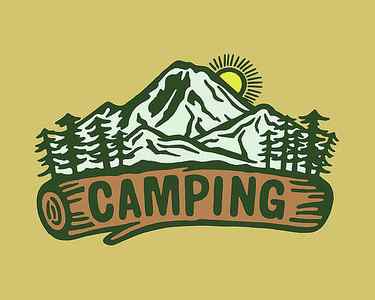 Wall Art - Drawing - Camping Mountain by CSA Images