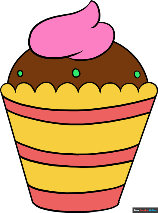 how to draw a cupcake featured image