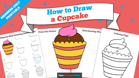 Printables thumbnail: How to draw a Cupcake