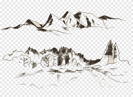 Hand drawn Mountain in sketch style isolated on Stock Illustration 88483478 PIXTA