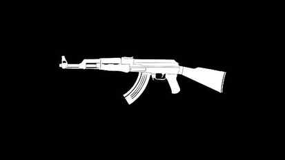 white rifle gun drawing, weapon, minimalism, AK-47, studio shot HD wallpaper