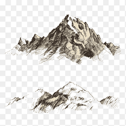 Free Mountains sketch Drawing Mountain Illustration line drawing three big mountains transparent background PNG clipart nohatcc